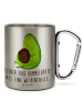 Mr. & Mrs. Panda Thermobecher Avocado Pfeifen mit Spruch in Silber