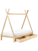 Beliani Kinderbett DEVAY in Braun - (W) 99 x (H) 176 x (L) 208 cm