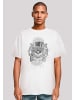 F4NT4STIC Oversize T-Shirt Guns 'N' Roses Skull and Pistols in weiß