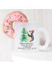 Mr. & Mrs. Panda Teetasse Pinguin Weihnachtsbaum mit Spruch in Transparent