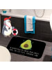 Mr. & Mrs. Panda Badteppich Avocado Glücklich mit Spruch in Schwarz