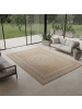 KADIMA DESIGN Teppich Outdoor Waschbar Vintage JUNGFRAU Strapazierfähig OEKO-TEX in Beige