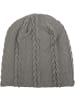 styleBREAKER Feinstrick Beanie Mütze in Grau