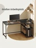 VASAGLE Computertisch Barnet in Schwarz - (B)120 x (H)76 x (T)80 cm