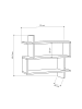 CALICOSY Wandregal PARALEL in Helles - (W) 70  x (H) 65,5  x (L) 22  cm