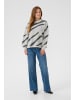 Kaffe Strickpullover KAwilma Regular fit in Light G. Mel/Dark Grey Stripe