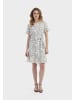 Albee Women Midikleid Mit Rüschen in Wollweiss Schwarz