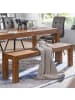 FineBuy Sitzbänk in Braun / Sheesham / 120x35x45