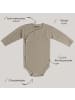 Sämann Baby Wickelbody aus 100% Bio-Baumwolle langarm nicht gerippt Simply Taupe