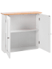 Beliani Bad-Spiegelschrank ALAMOS in Weiß/Braun - (W) 65 x (H) 60 x (L) 17 cm