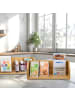 relaxdays Tee-Organizer in Natur - (B)31 x (H)36 x (T)19 cm