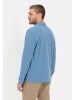 Camel Active Langarm-Poloshirt aus reiner Baumwolle in Blau