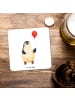 Mr. & Mrs. Panda Bierdeckel Pinguin Luftballon ohne Spruch in Weiß