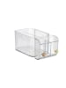 relaxdays Kosmetik Organizer in Transparent/ Gold - (B)24 x (H)10 x (T)12,5 cm