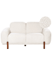 Beliani 2-Sitzer Sofa ODNES in Weiß/Braun - (W) 168 x (H) 81 x (L) 90 cm