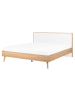 Beliani Doppelbett SERRIS in Braun/Weiß - (W) 168 x (H) 101 x (L) 215 cm