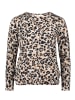 BETTY & CO Casual-Shirt mit Gummizug in Beige/Schwarz