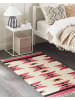 Beliani Kelim GARNI in Bunt/Rot/Beige - (W) 80 x (L) 150 cm