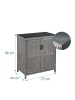 relaxdays Gartenschrank in Grau - (B)75 x (H)88 x (T)44 cm