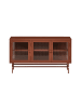 Beliani Vitrine DEVON in Braun - (W) 115 x (H) 64 x (L) 35 cm