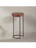 KADIMA DESIGN Beistelltisch AKOLA Massiv-Holz Wohnzimmer-Tisch Metallbeine in Massivholz