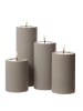Deluxe Homeart LED Kerze MIA für Innen/Außen flackernd H: 12,5cm D: 7,5cm in sandfarben