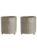Butlers Blumentopf ETHNO 2er-Set in Braun