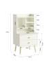 SoBuy Nachttisch in Reinweiß - (W) 36 x (H) 81 x (L) 43 cm
