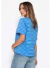 SASSYCLASSY T-Shirt mit schmalen Streifen in Blau