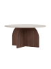 CALICOSY Beistelltisch CLOVER in Travertin - (W)80  x (H)40  x (L)80 cm
