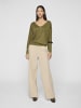 Vila Wide Leg Hose in Sandshell