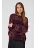 CULTURE Strickpullover CUkimmy Oversize fit in Wine/Rosebrown melange stripe