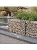 SONGMICS Gabionen Patya in Silbern - (B)100 x (H)50 x (T)30 cm