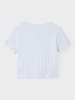 name it Shirt 2er-Set Längsstreifenmuster Rundhals Kurzarm in Weiß