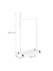 relaxdays Garderobe in Weiß - (B)80 x (H)165 x (T)44 cm