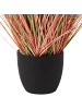 Beliani Kunstpflanze BRISTLEGRASS in Grün/Orange/Schwarz - (W) 80 x (H) 120 x (L) 60 cm