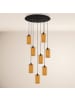 s.LUCE s.luce Cruet XL Pendelleuchte 8-flammig Glas Galerieleuchte in Amber