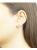 Diamant L'éternel Ohrstecker aus 375 Gelbgold mit Zirkonia Blumen-Design