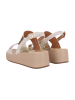 Ital-Design Sandale & Sandalette in Beige und Gold