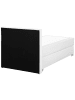 Beliani Boxspring Bett PRESIDENT in Weiß/Silber - (W) 99 x (H) 92 x (L) 211 cm