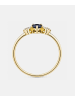 Diamant L'éternel Ring, mit schwarzer Saphir, 375 Gelbgold