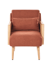 Beliani 2-tlg Sessel ORUM in Orange/Braun