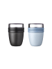 Mepal 2er Set Lunchpots Nordic Black & Nordic Sage Ellipse ø 10.7 cm in blau-schwarz