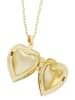 Adeliás Damen Halskette – Medaillon aus Edelstahl mit Strass Steinchen 45+5 in gold