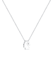 Elli Halskette 925 Sterling Silber Herz, Länder / Flaggen in Silber