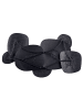 Beliani Wandobjekt HAFNIUM in Schwarz/Gold - (W) 80 x (H) 48 x (L) 5 cm