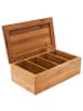 relaxdays Teebox in Natur - (B)28,5 x (H)9 x (T)16 cm