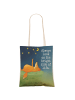 Mr. & Mrs. Panda Strandtasche Fuchs Sterne Design mit Spruch in Weiß