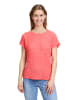 Betty Barclay Strukturshirt mit U-Boot-Ausschnitt in Hot Coral