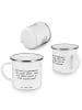 Mr. & Mrs. Panda Camping Emaille Tasse Spruch Justizvollzugsbeam... in Weiß